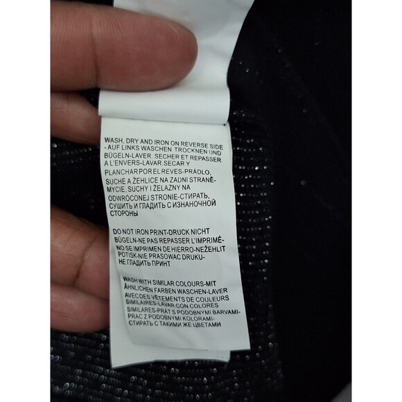 NWT Pinstriped Knit Blazer Women's Sz 8 One Button Black Pockets Career Classic - Picture 12 of 15